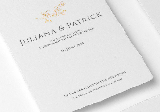 Handgeschöpftes Papier Typografie